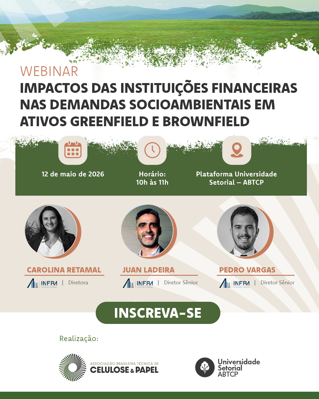 Webinar: Impactos das instituições financeiras nas demandas socioambientais em ativos greenfield e brownfield