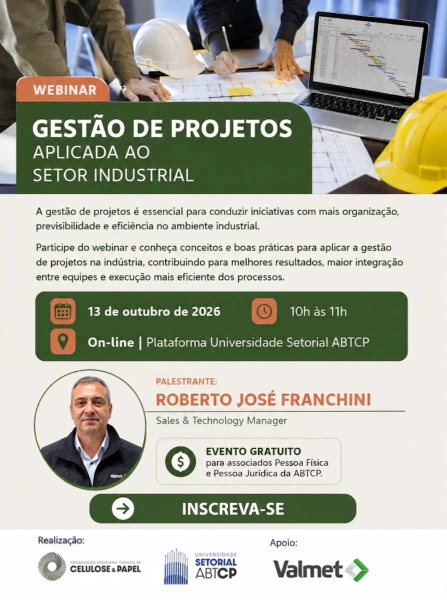 Webinar: Gestão de projetos aplicada ao setor industrial
