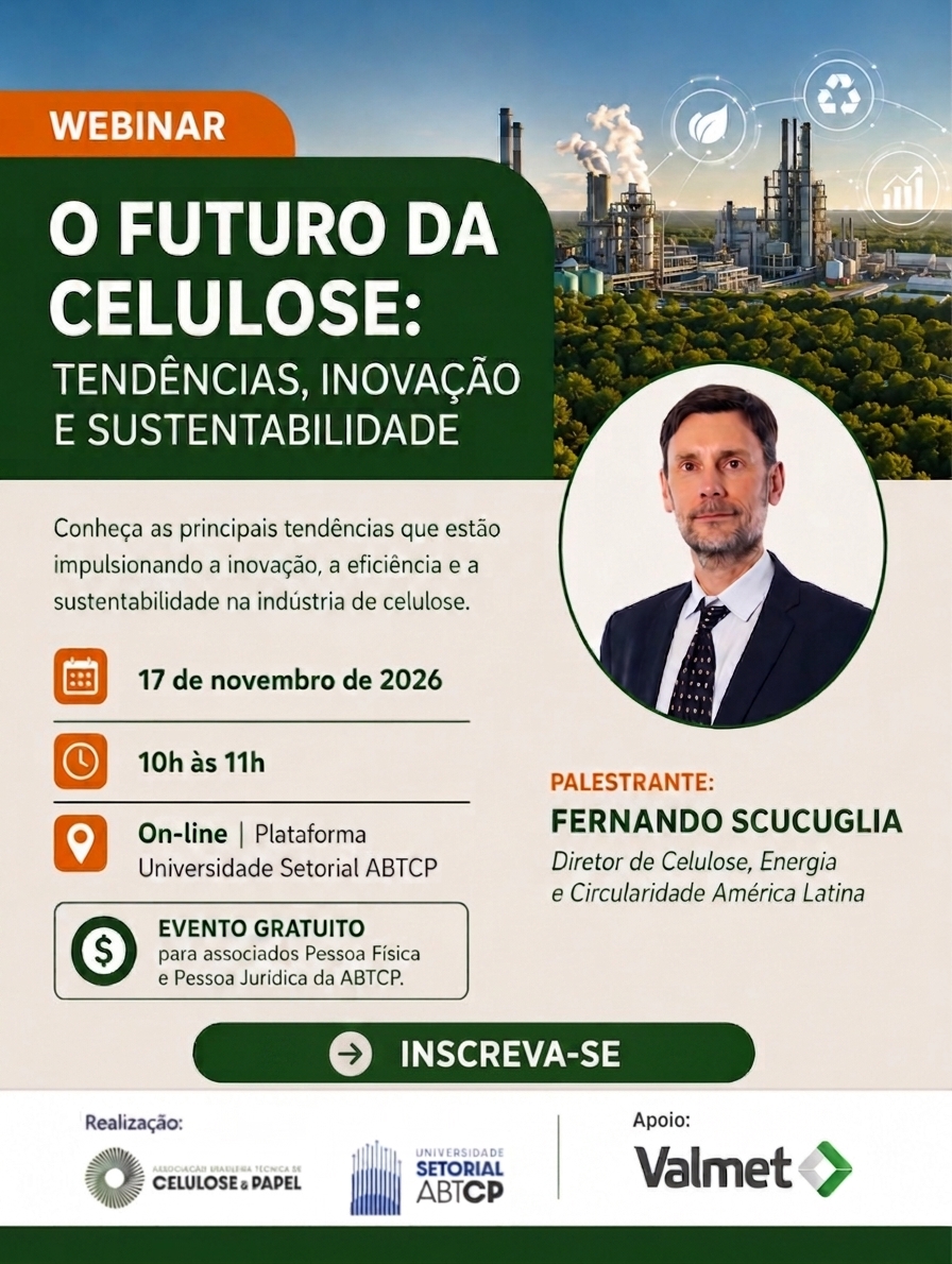 Webinar: O futuro da celulose - tendências, inovação e sustentabilidade