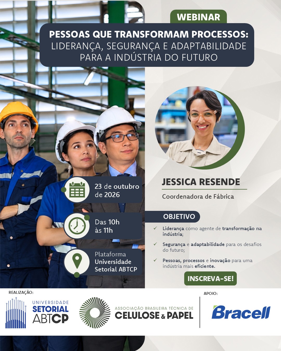 Webinar: Pessoas que transformam processos: Liderança, Segurança e Adaptabilidade para Industria do Futuro